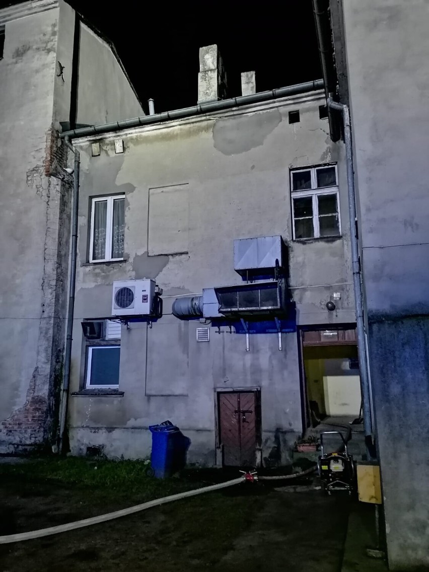 Pożar budynku przy ulicy Harcerskiej w Kaliszu