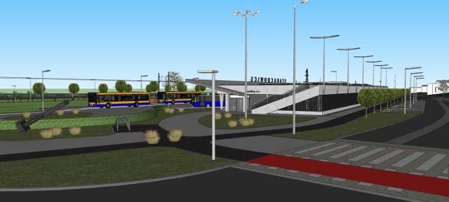 Wizualizacje przyszłego zagospodarowania otoczenia dworca kolejowego i autobusowego