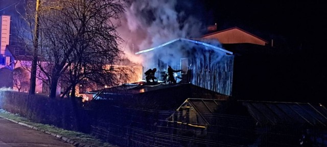 Pożar wybuchł w Zieleniewie, przy ul. Kwiatów Polskich