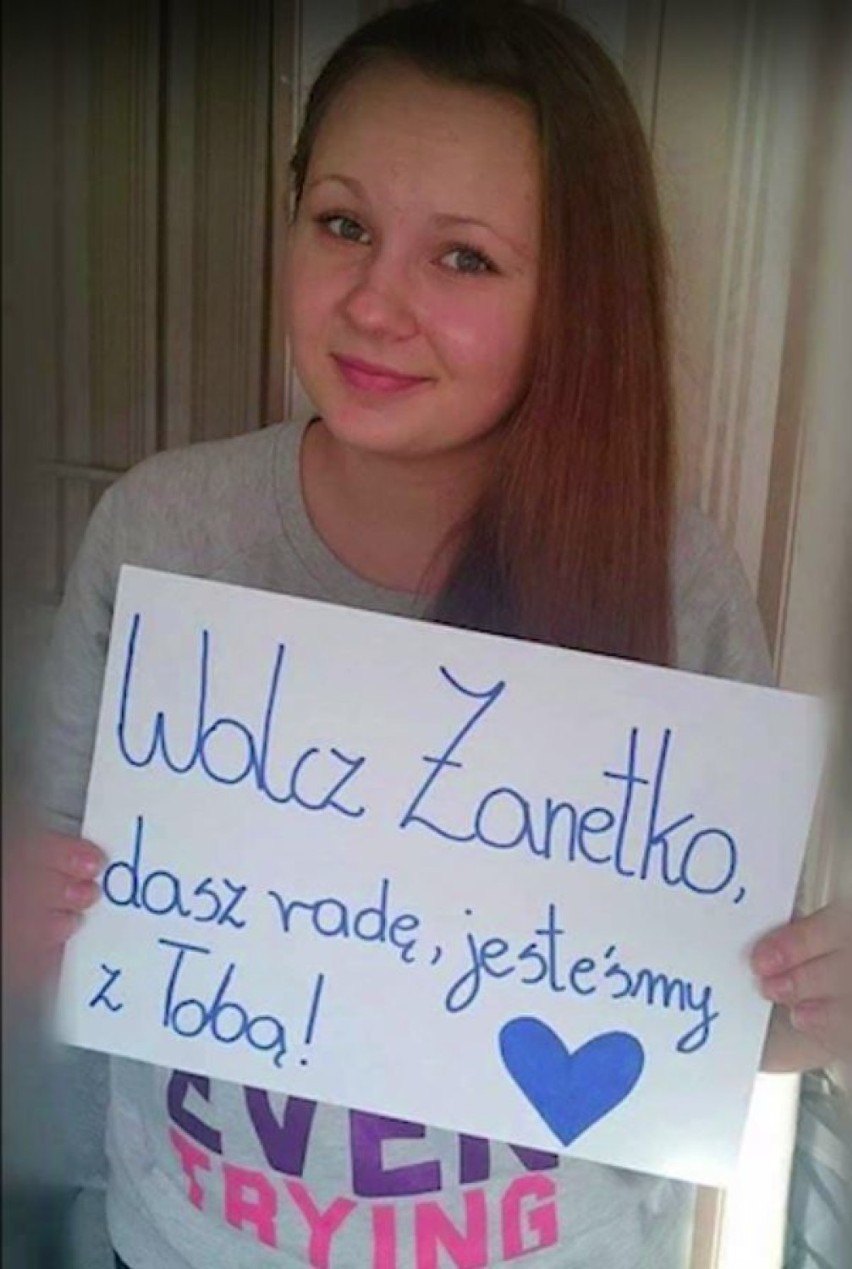"Walcz Żanetko, dasz radę". Wsparcie dla 15-latki z Wielunia, która choruje na raka