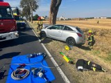 Wypadek w Pruścach pomiędzy Wągrowcem a Rogoźnem! Na miejsce wezwano LRP