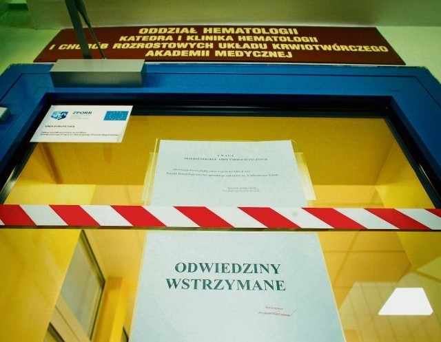 W szpitalu przy Szamarzewskiego na oddziale hematologii są osoby chore na świńską grypę