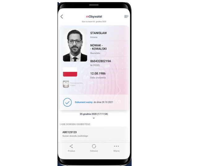 W większości sytuacji dokumenty w aplikacji mObywatel będą honorowane na równi z tradycyjnymi.