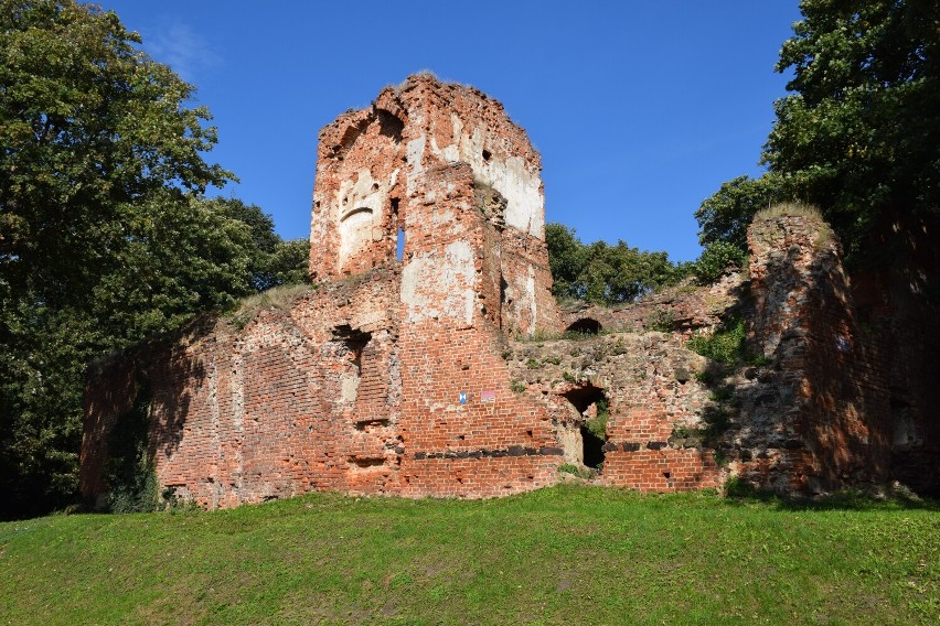 Ruiny XIV wiecznego zamku w Parku Miejskim - Milicz