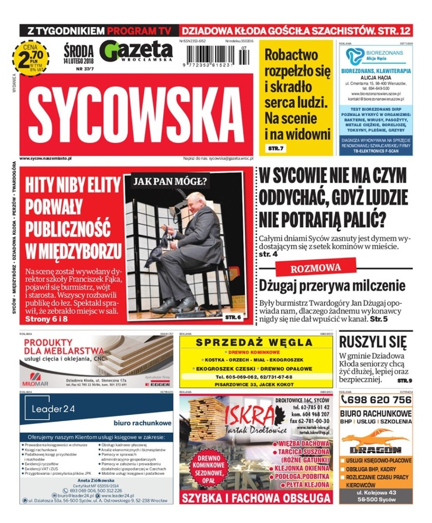 Nowa Gazeta Sycowska w Twoim domu! Sprawdź, o czym piszemy w wydaniu 14 lutego