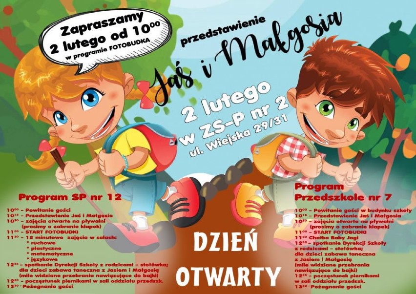 Dzień otwarty w Szkole Podstawowej nr 12 i Przedszkolu nr 7 w Tomaszowie Maz. [program]