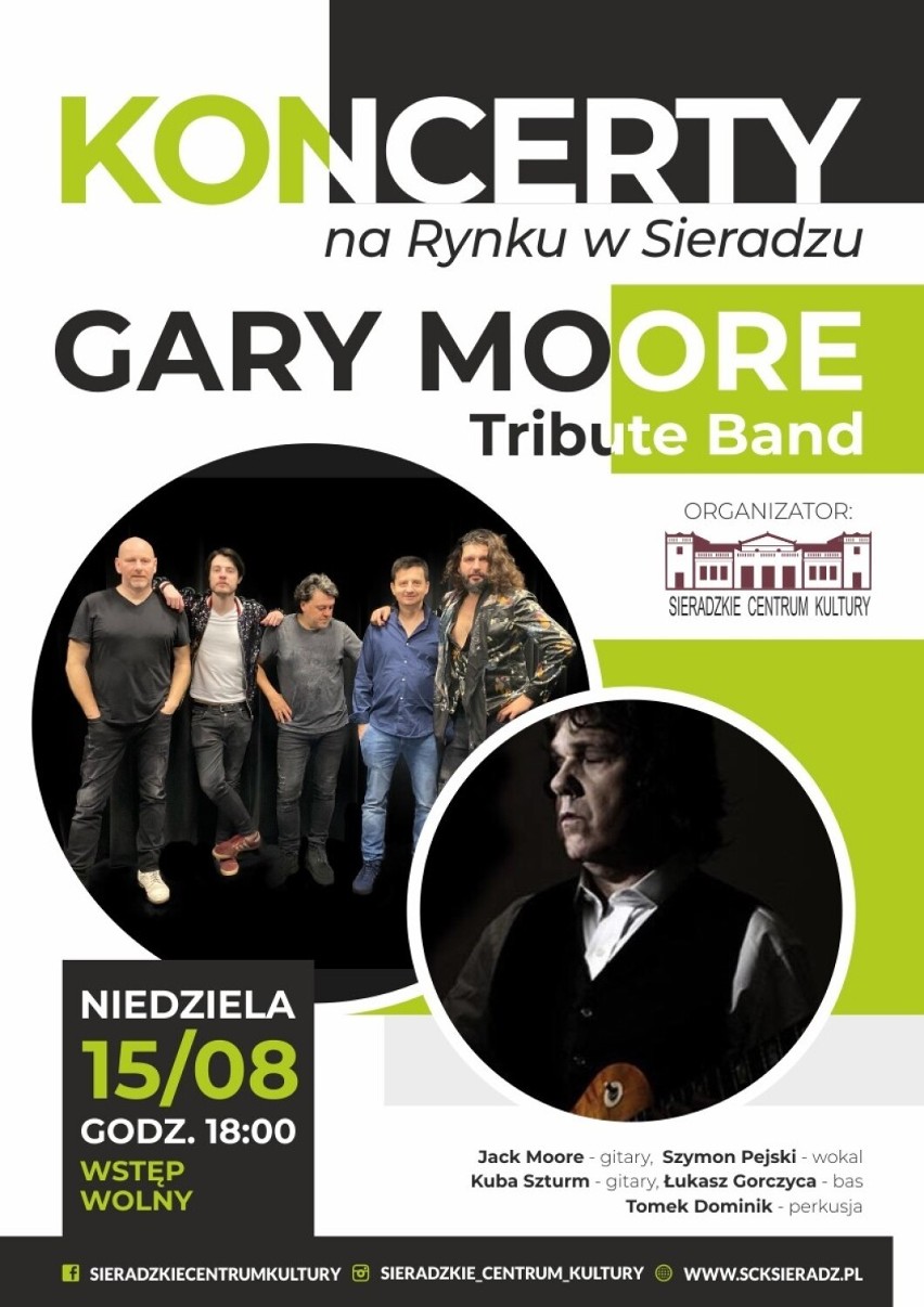 Koncerty na Rynku w Sieradzu. Gary Moore Tribute Band wystąpi w niedzielę 15 sierpnia