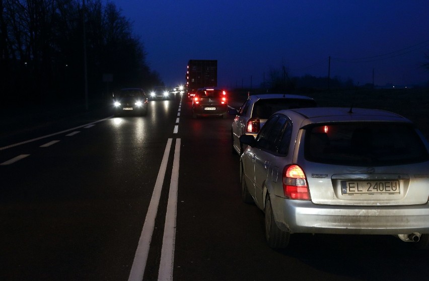 Wypadek na DK91 pod Piotrkowem