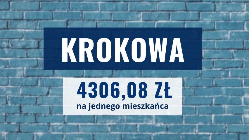 W gminie Krokowa na jednego mieszkańca przypada 4306,08...