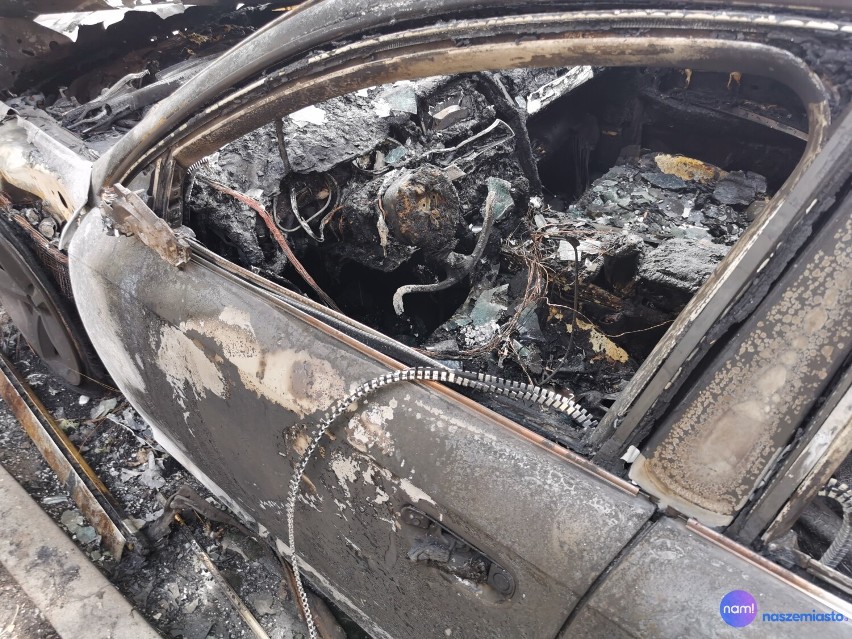 Pożar samochodu ratownika medycznego z Włocławka
