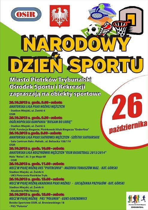 Narodowy Dzień Sportu w Piotrkowie, plakat