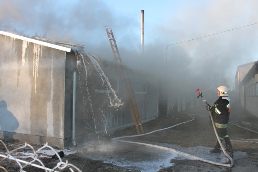 Pożar stolarni w Zagórkach