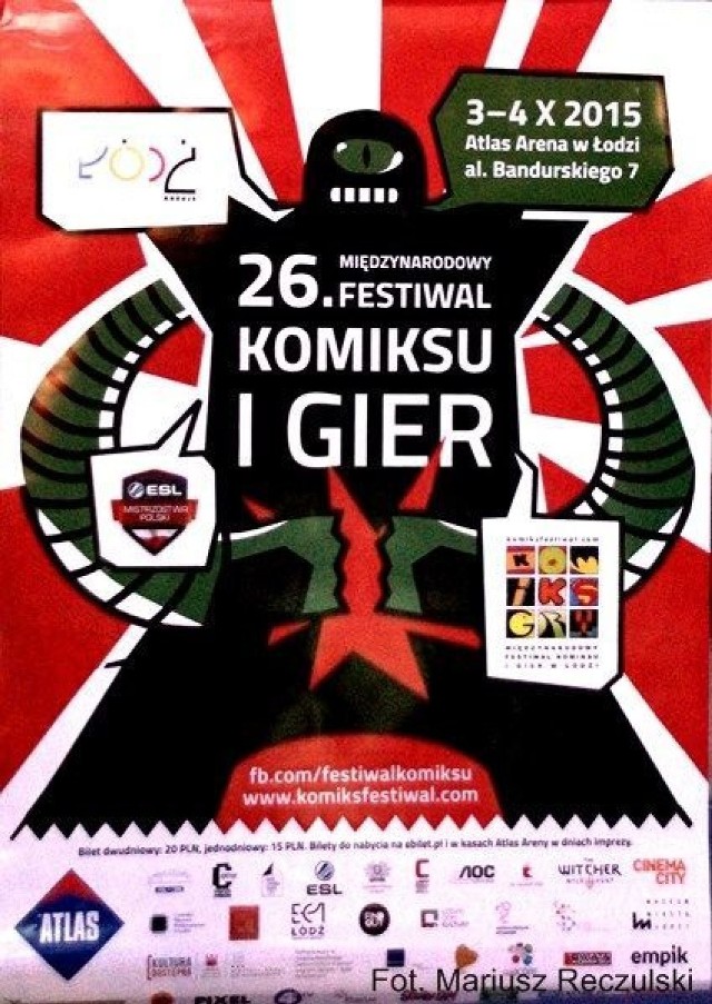 Plakat 26. Festiwal Komiksu i Gier.
Fot. Mariusz Reczulski