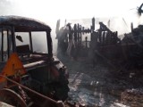 Tragiczny pożar stodoły w Łazach Dużych, pożar rżyska w Kosowie i słomy w Blizinie ZDJĘCIA