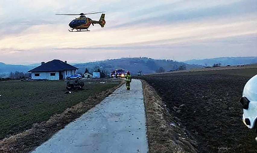 Tragiczny finał przejażdżki nastolatków przez wieś pod Nowym Sączem. Z quada do śmigłowca LPR