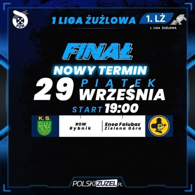 Żużlowcy Enei Falubazu Zielona Góra w finale play off I ligi zmierzą się z ROW-em Rybnik.