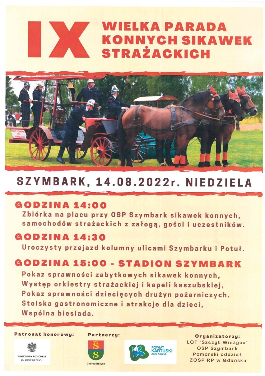 IX Wielka Parada Konnych Sikawek Strażackich w Szymbarku już w niedzielę, 14 sierpnia!