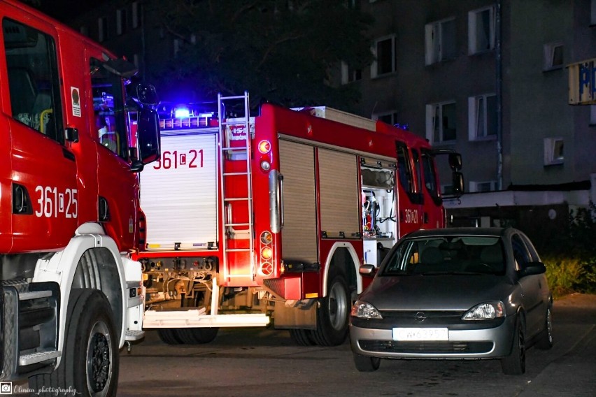 Pożar na ulicy Matejki we Włocławku