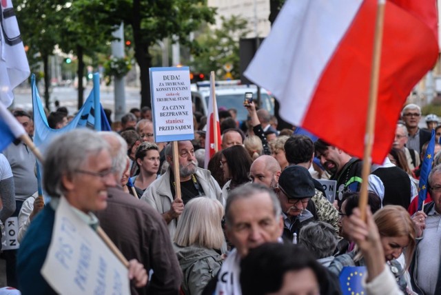Demonstracja pod gdańskim sądem