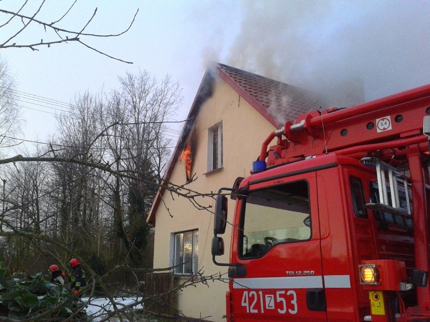 Powiat drawski: Pożar budynku mieszkalnego w Lasocinie!
