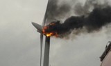 Kiejsze: Pożar turbiny elektrowni wiatrowej [ZDJĘCIA]