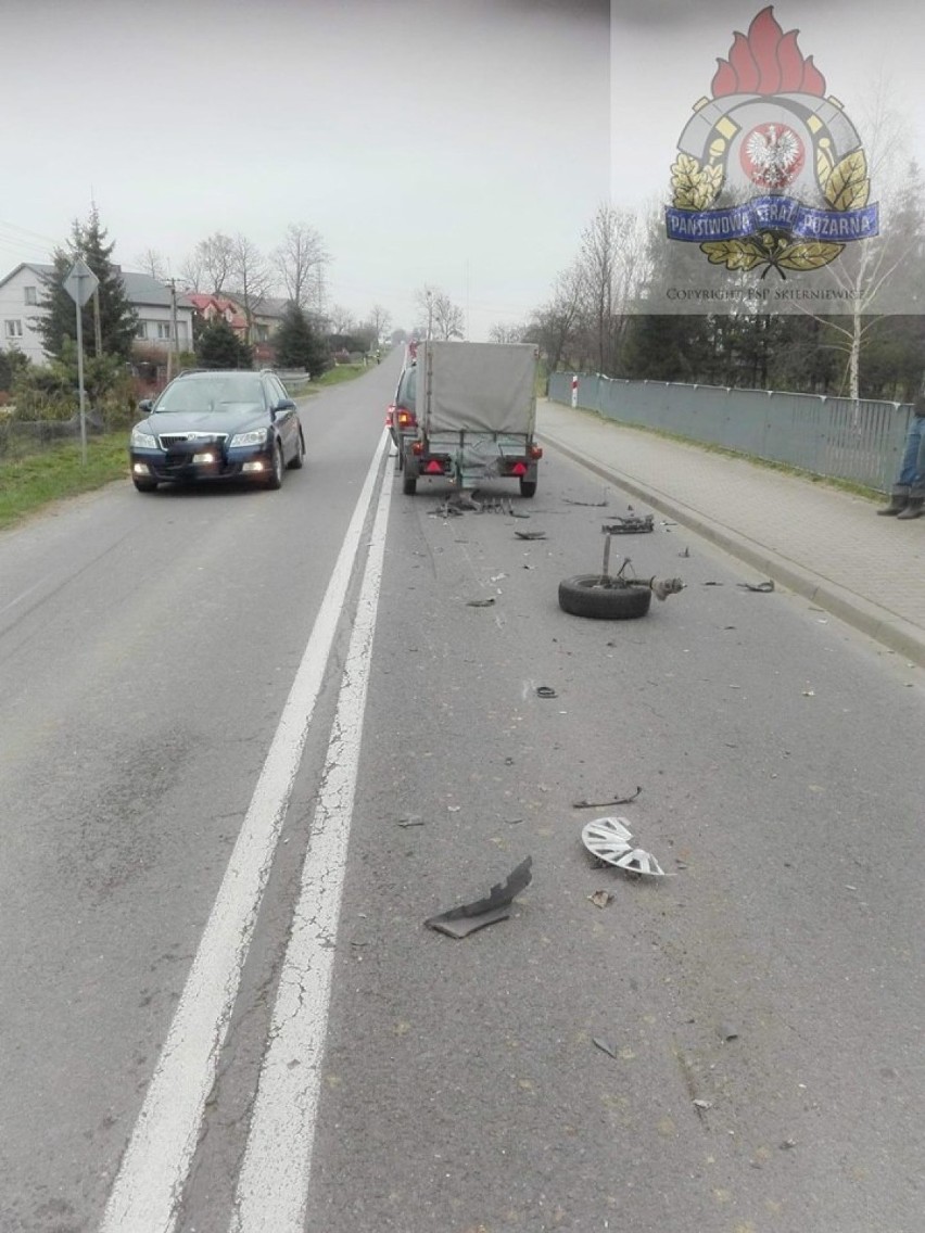 Zderzenie dwóch samochodów w miejscowości Słupia