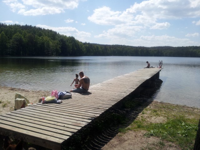 Plaża nad jeziorem Bieszkowice. Maj 2016