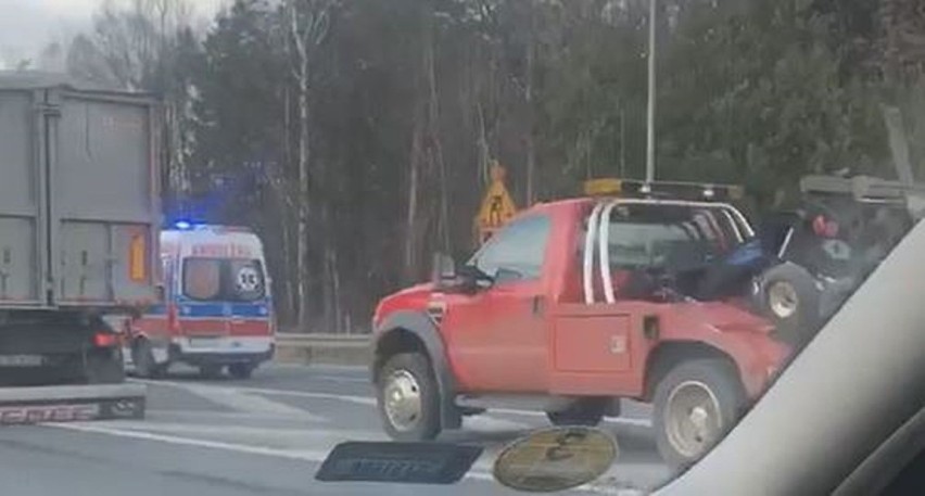 Wypadek na autostradzie A4 spowodował ogromne korki w...