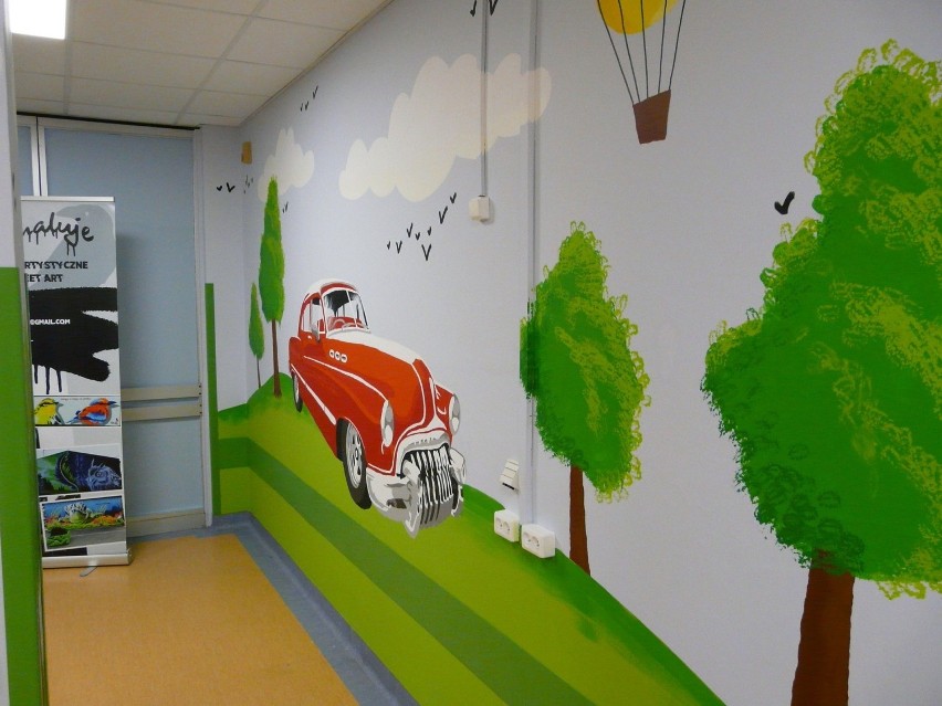 W pabianickim szpitalu charytatywnie odmalował oddział pediatryczny ZDJĘCIA