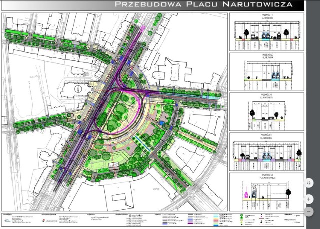 Plany przebudowy placu Narutowicza udostępniane przez UD Ochota