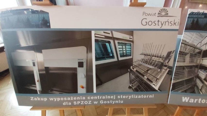 Gostyń. Wojewoda i minister oficjalnie przekazali czek na wyposażenie centralnej sterylizatorni [ZDJĘCIA] 