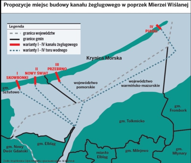 Mierzeja Wiślana. Wg zwolenników przekop ma rozwinąć żeglugę na Zalewie Wiślanym. Nie wszyscy tak uważają.