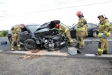 Wypadek na drodze Legnica - Złotoryja, cztery osoby przewiezione do szpitala, zobaczcie zdjęcia