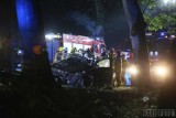 Tragiczny wypadek w Ligocie Prószkowskiej. Na trasie Opole - Prudnik volkswagen zderzył się z mercedesem. Nie żyje jedna osoba