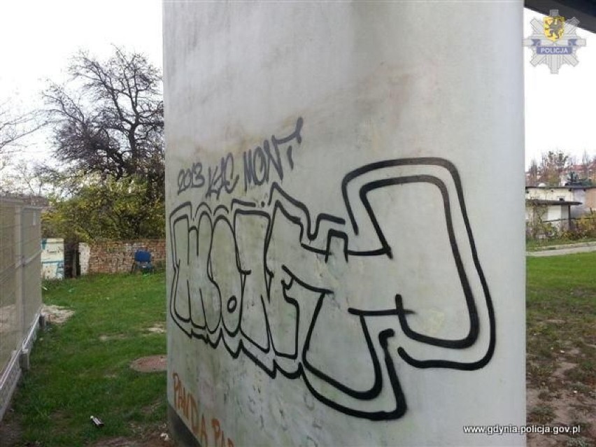 Graffiti namalowane przez 21-latka z Gdyni