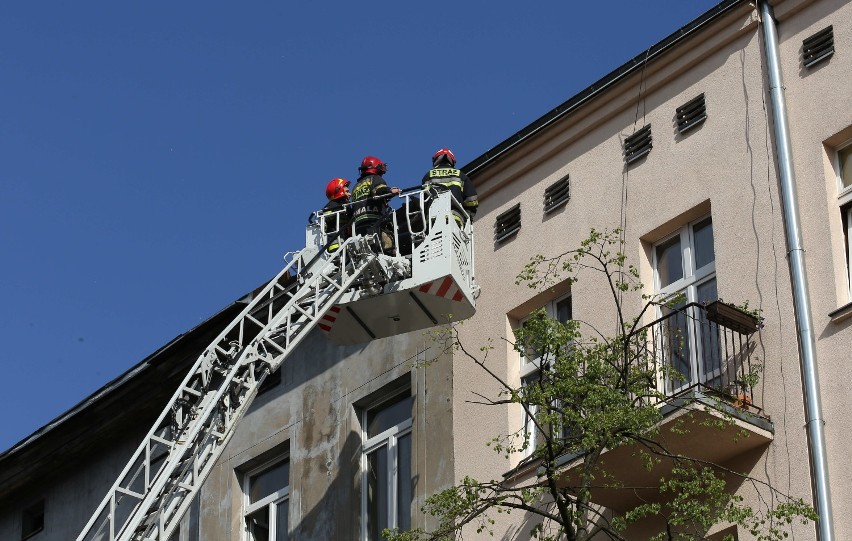 Pożar kamienicy na 1 Maja w Łodzi