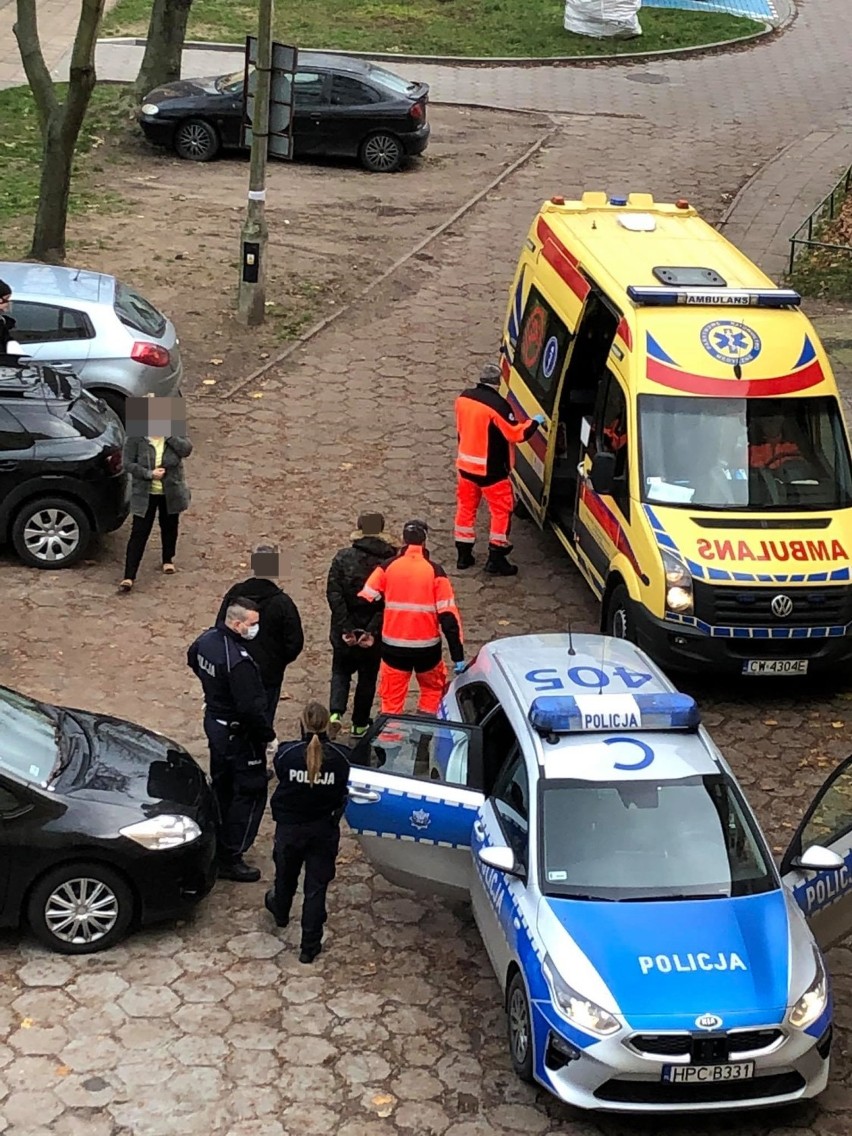 Akcja policji na ulicy Płockiej we Włocławku