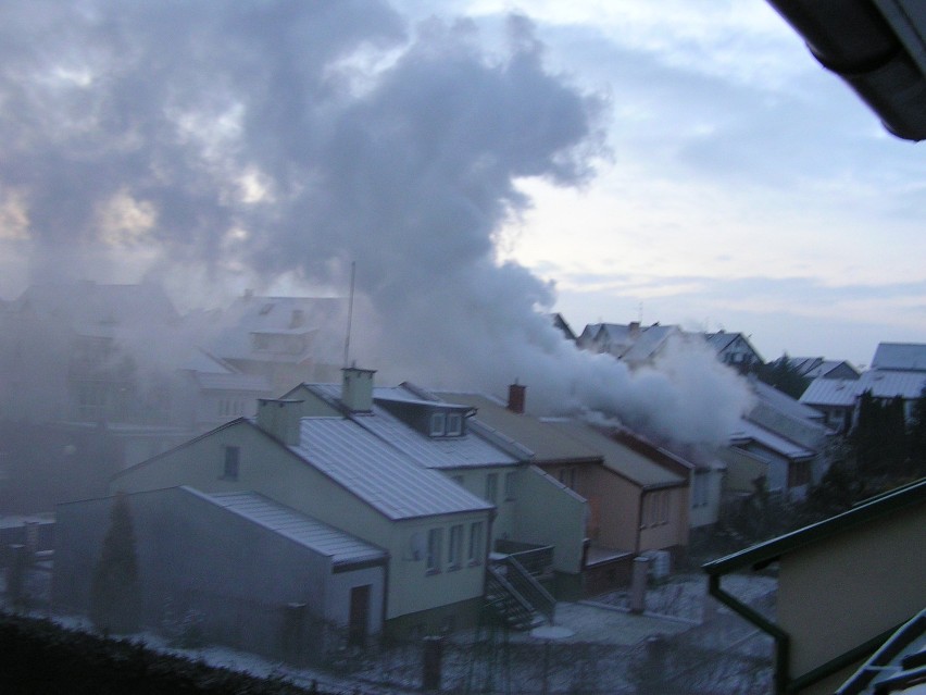 Pożar na Rotmance ul. Cisowa