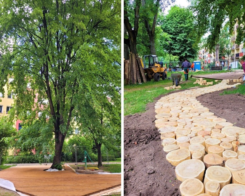 Kraków. Budują nowy park kieszonkowy na północy miasta. Będą miejsca do ćwiczeń i nietypowe ścieżki