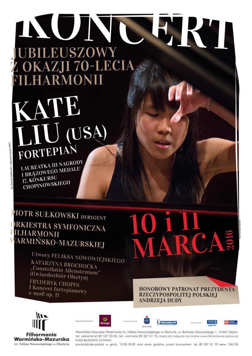 Pianistka Kate Liu wystąpi w Filharmonii Warmińsko-Mazurskiej