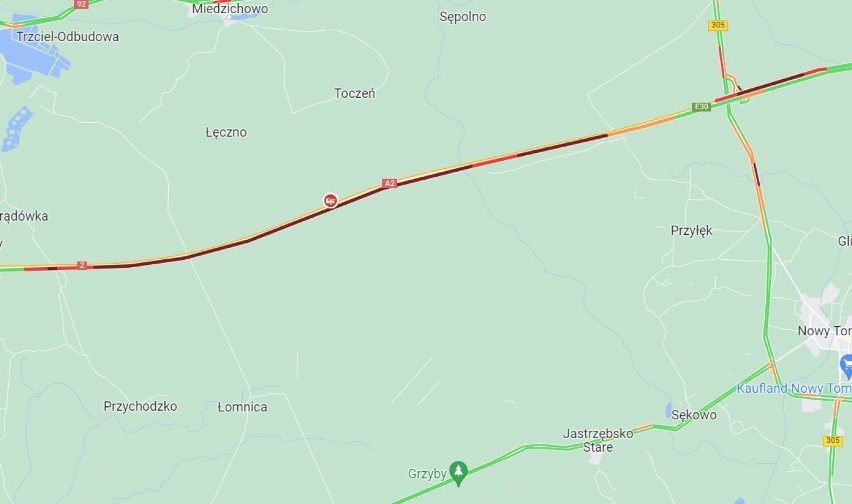 Tragiczny wypadek na autostradzie A2 pod Nowym Tomyślem [ZDJĘCIA]