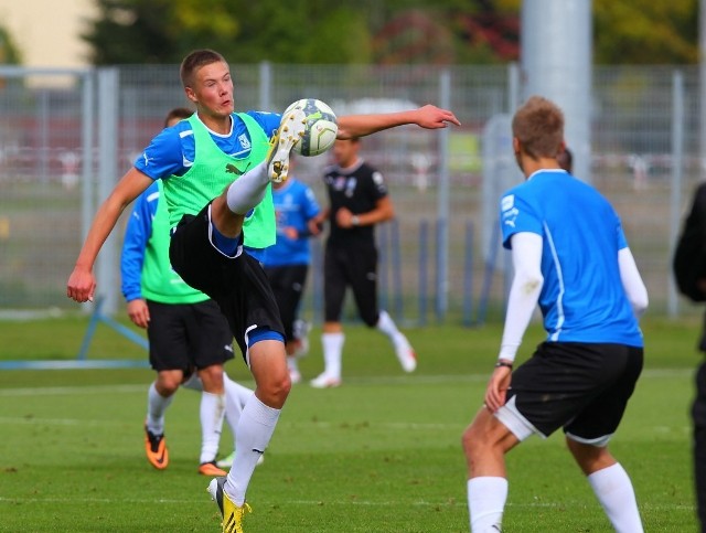 Lech Poznań - Piłkarze trenują przed meczem z Widzewem