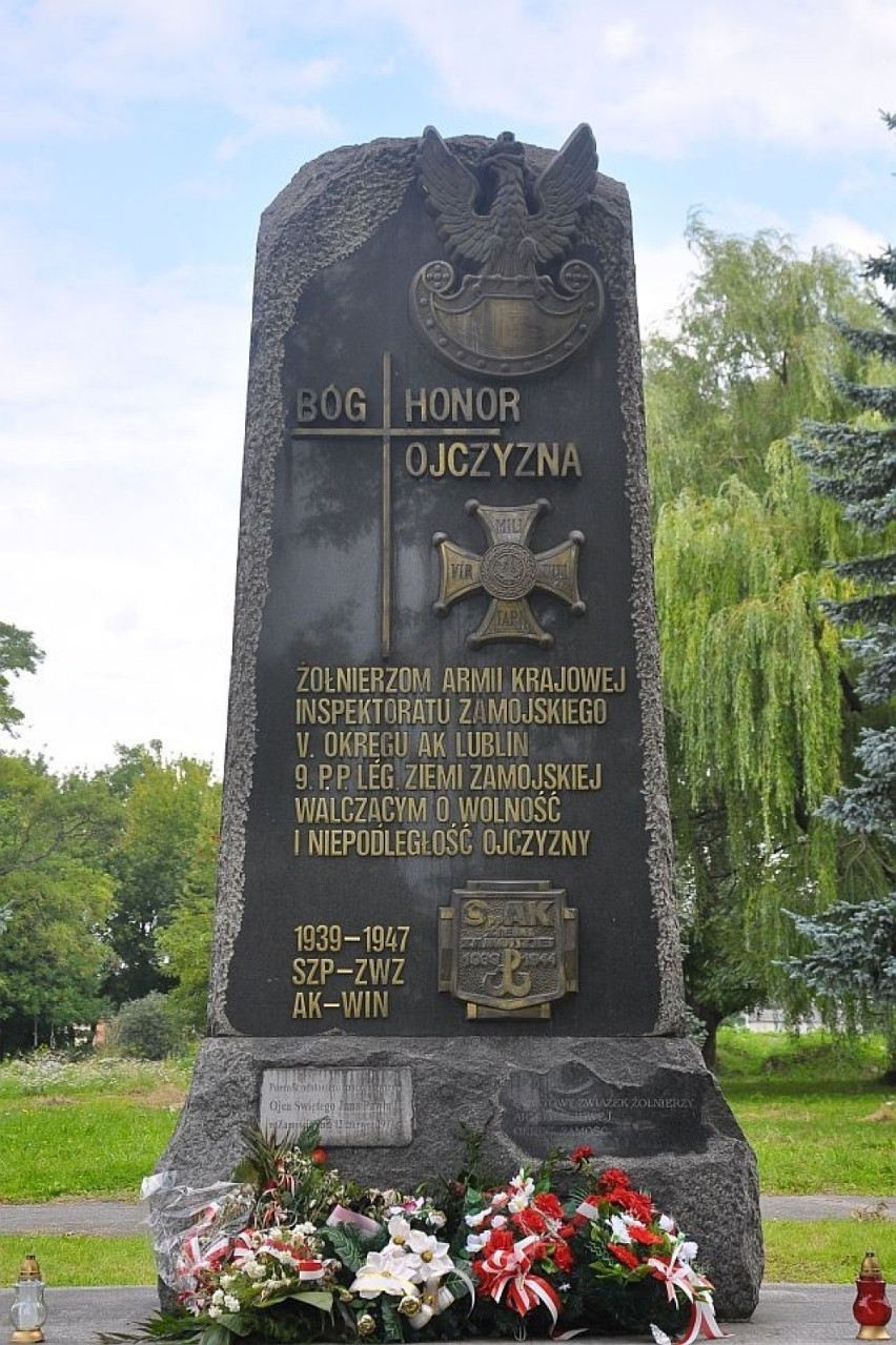Pomnik poświęcony żołnierzom AK Inspektoratu zamojskiego