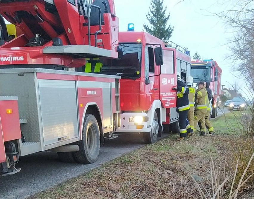 Do dużego pożaru doszło 20 lutego w okolicy Żychlina, gdzie płonęła stodoła