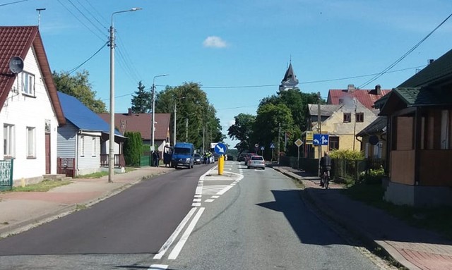 Suchowola. Wypadek na DK8. Kierowca potrącił pieszą na przejściu. Zdjęcie pochodzi z fanpejdża Kolizyjne Podlasie