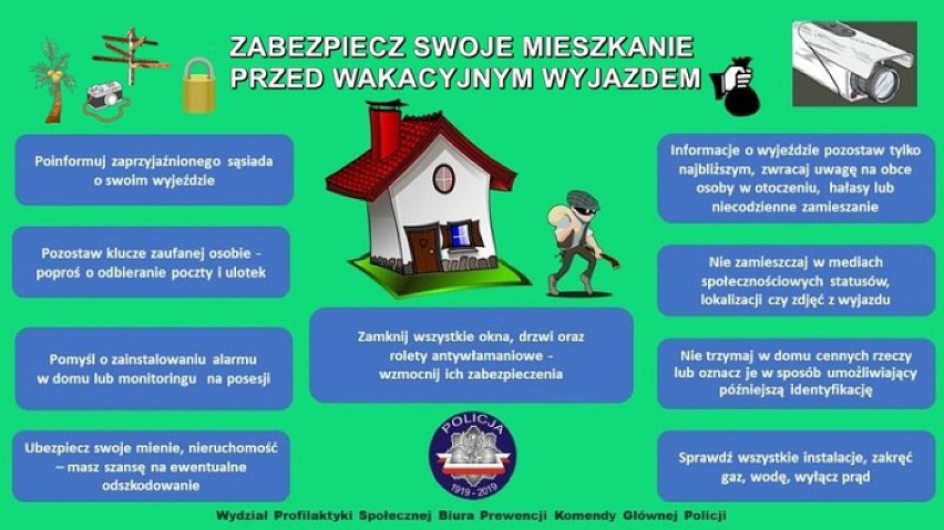 Zabezpiecz mieszkanie przed kradzieżą podczas wakacji. Porady policji