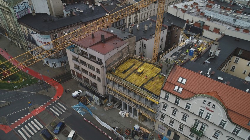 Trwa rozbudowa hotelu Diament w Katowicach NOWE ZDJĘCIA