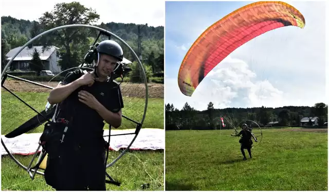 Piotr Szczerba ma wiele pasji, jedną z nich jest paralotniarstwo