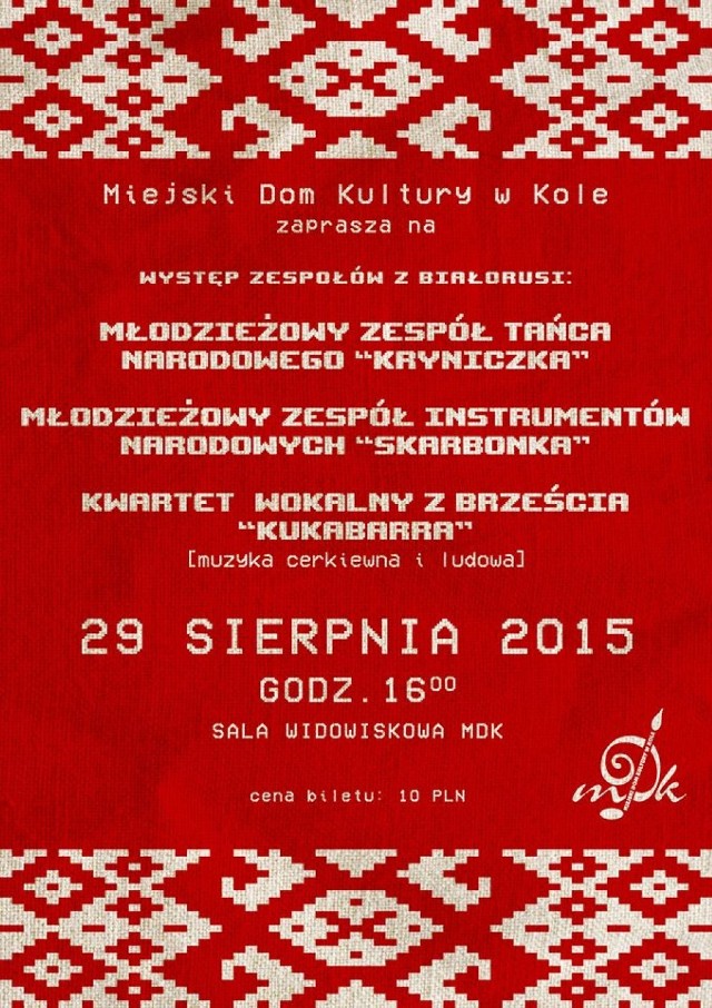 MDK w Kole: Koncert zespołów z Białorusi