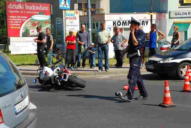 Zgorzelec: Wypadek motocyklisty